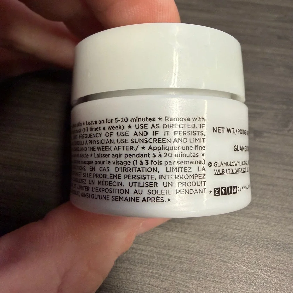 GLAMGLOW SUPERMUD Clearing Treatment Face Mask .5 oz 15g Travel Size Purifying
